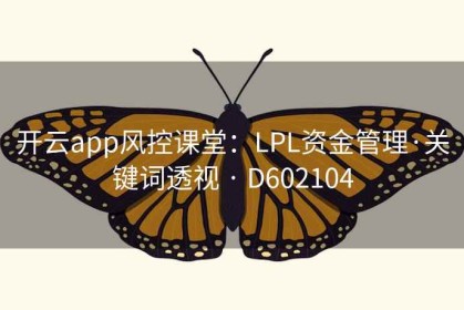 开云app风控课堂：LPL资金管理·关键词透视 · D602104
