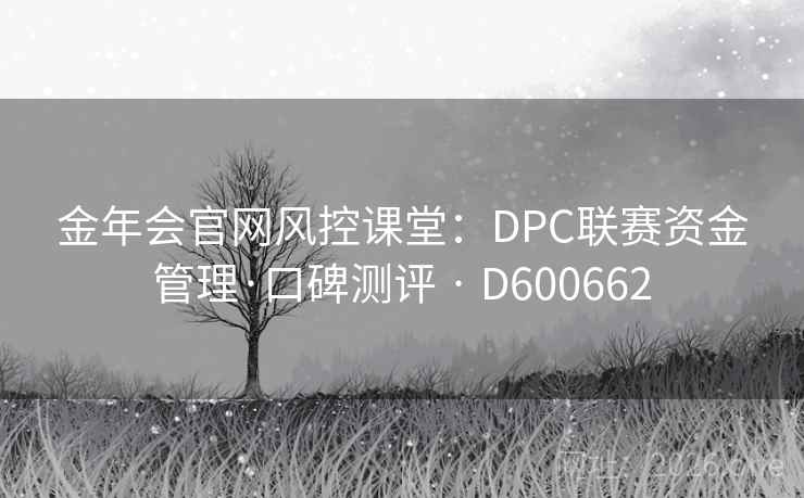 金年会官网风控课堂:DPC联赛资金管理·口碑测评 · D600662 金年会官网风控课堂:DPC联赛资金管理·口碑测评 · D600662